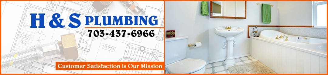 H & S Plumbing with phone number 703-437-6966 and tagline, Customer Satisfaction is Our Mission